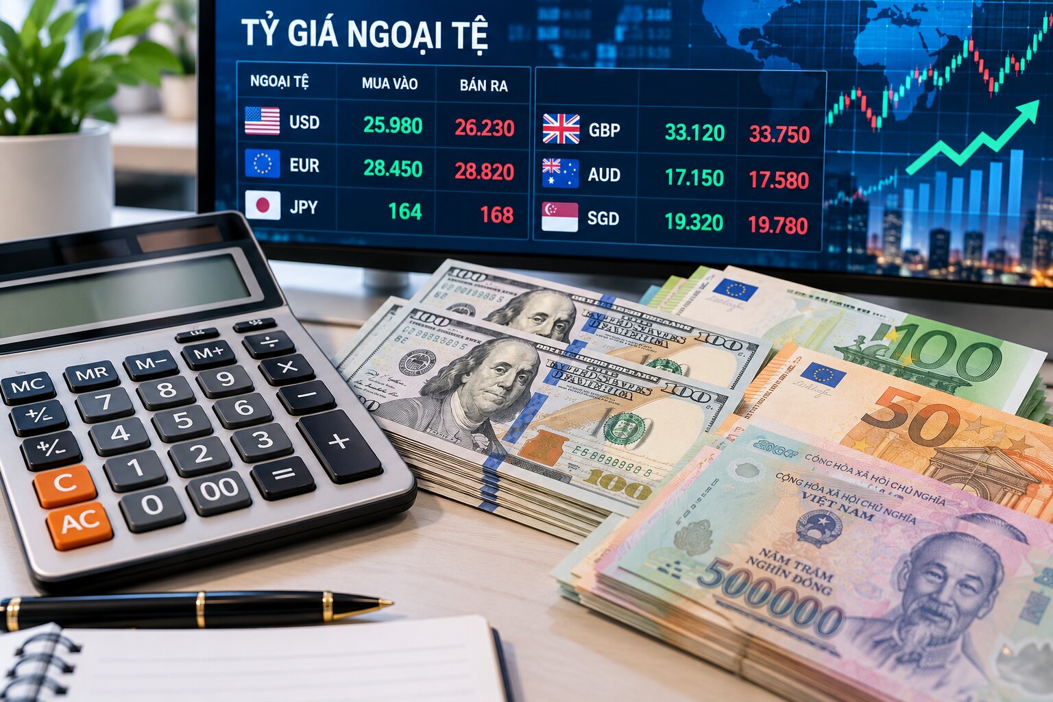  Hiểu rõ tỷ giá mua vào và bán ra giúp tính toán chính xác số tiền khi quy đổi ngoại tệ